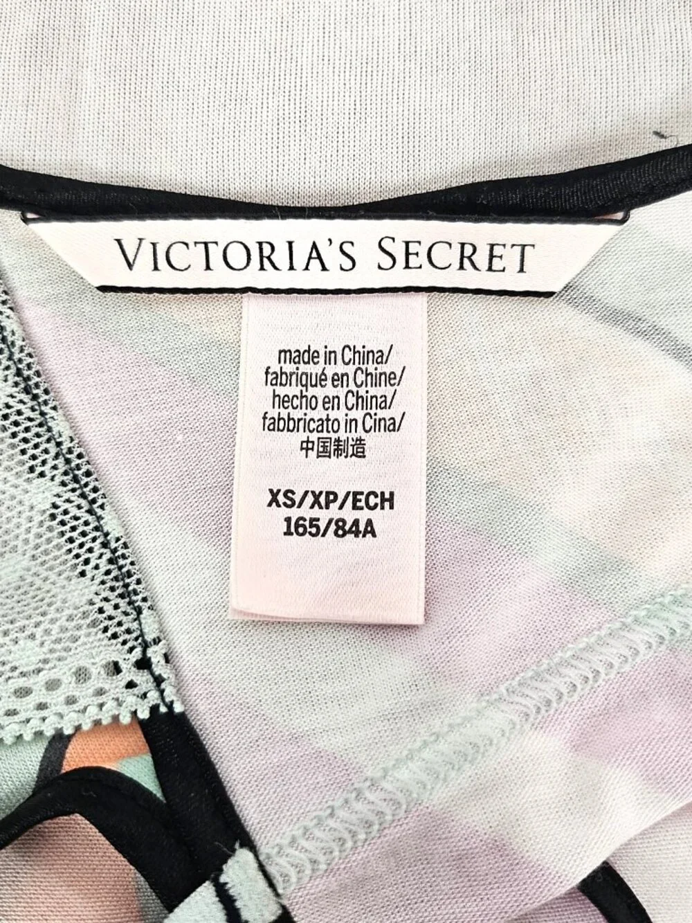Victoria's Secret Slip Nightgown | Pastel Stripe Lace Chemise | Size XS